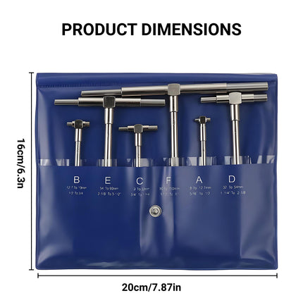 Telescoping Bore Gauge Set 6Pcs 8-150mm Internal Measuring Tool Kit Steel