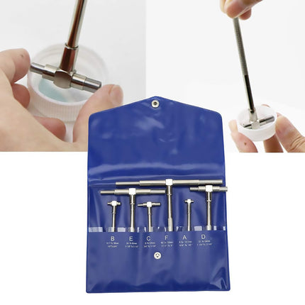 Telescoping Bore Gauge Set 6Pcs 8-150mm Internal Measuring Tool Kit Steel