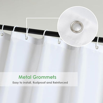 Waterproof Shower Curtain Polyester Shower Curtain Liner Bathroom White Home Use