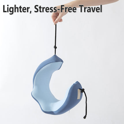 Travel Neck Pillow Memory Foam U Shape Grey Cushion for Airplane Train Support