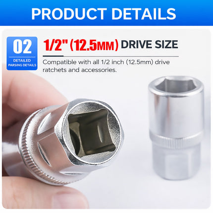 4PCS Socket Extractor Set 1/2 Inch Bolt Remover Damaged Stud Removal Tool