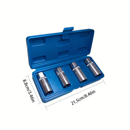 4PCS Socket Extractor Set 1/2 Inch Bolt Remover Damaged Stud Removal Tool