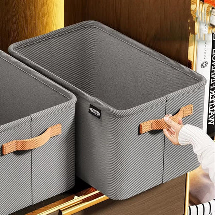 3PCS Clothes Storage Box Fabric Organizer Basket Storage Containers Organizer