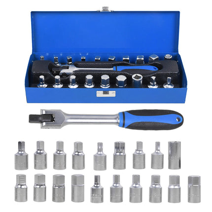 20PCS Oil Drain Sump Plug Key Set 3/8 Drive High Quality Durable Tool Set