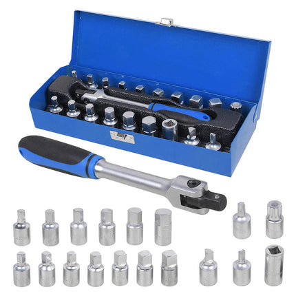 20PCS Oil Drain Sump Plug Key Set 3/8 Drive High Quality Durable Tool Set