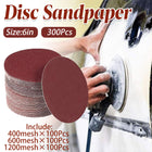 300PCS 6 Inch Sanding Discs For Wood Metal Plastic Grinding Polishing Finishing
