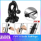 25x Elastic Ball Rope Bungee Cord Tarp Tie Down Strap Camping Tent Luggage Cord - Aimall