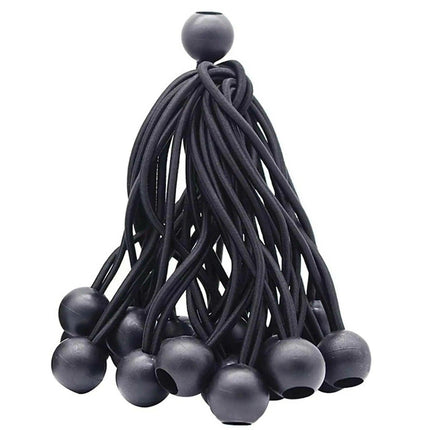 25x Elastic Ball Rope Bungee Cord Tarp Tie Down Strap Camping Tent Luggage Cord - Aimall