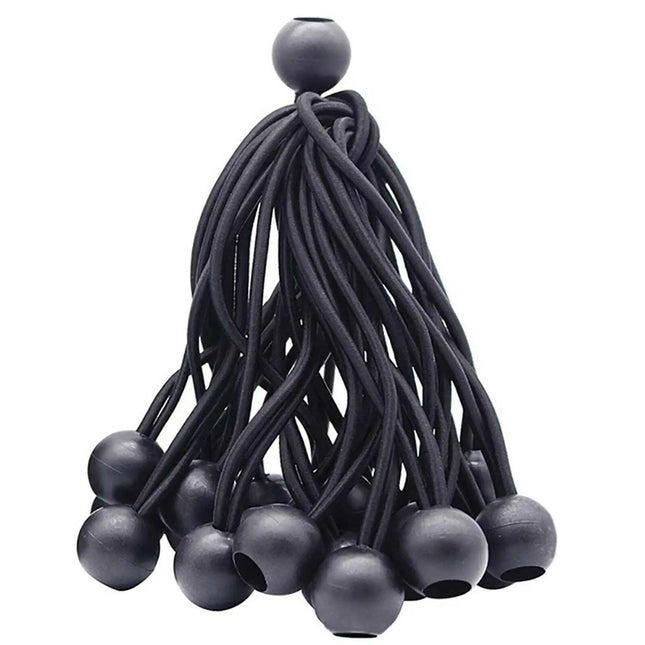 25x Elastic Ball Rope Bungee Cord Tarp Tie Down Strap Camping Tent Luggage Cord - Aimall