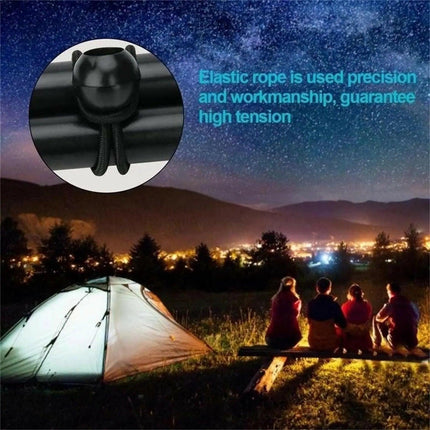 25x Elastic Ball Rope Bungee Cord Tarp Tie Down Strap Camping Tent Luggage Cord - Aimall