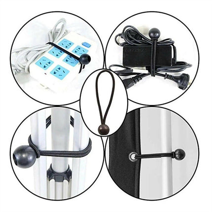 25x Elastic Ball Rope Bungee Cord Tarp Tie Down Strap Camping Tent Luggage Cord - Aimall