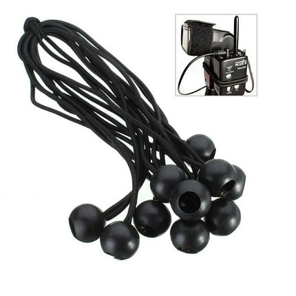 25x Elastic Ball Rope Bungee Cord Tarp Tie Down Strap Camping Tent Luggage Cord - Aimall