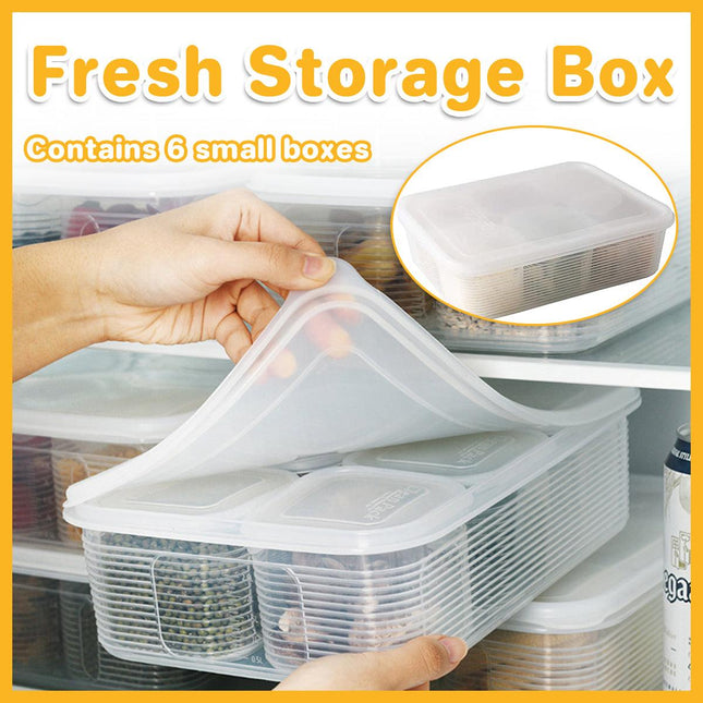 Crisper Refrigerator Storage Box Plastic Sealed Food Compartment Organizer Set