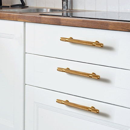 Copper Cabinet Handles 4 Sizes Gold Light Luxury Pulls for Drawer Wardrobe Door