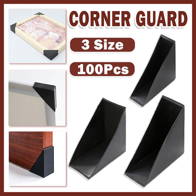 100pcs Plastic Corner Protector Right Angle Frame Cabinet Furniture Door Edge