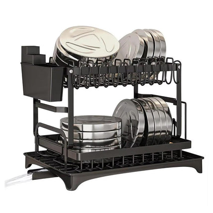 Kitchen Storage Rack Dish Bowl Tray Organiser Drying Drain Holder Shelf Stand