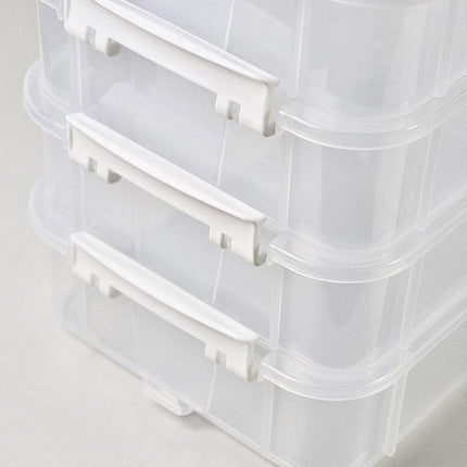4Layer Storage Organizer Box Multi Compartment Storage Container for Home Office