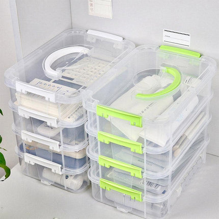 4Layer Storage Organizer Box Multi Compartment Storage Container for Home Office