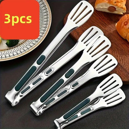 3pcs Stainless Steel Food Holders Kitchen Grill Steak Food Holder Cooking Tools