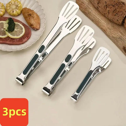 3pcs Stainless Steel Food Holders Kitchen Grill Steak Food Holder Cooking Tools