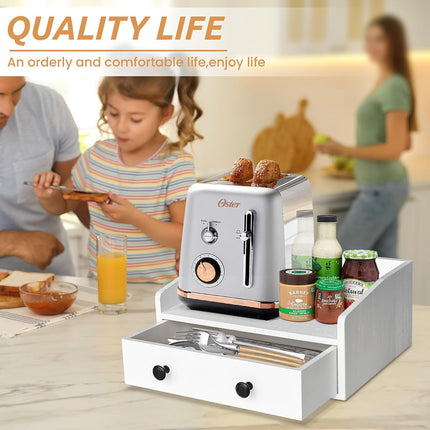 Coffee Drawer Style Storage Box Wooden Large Capacity for Accessories Storage