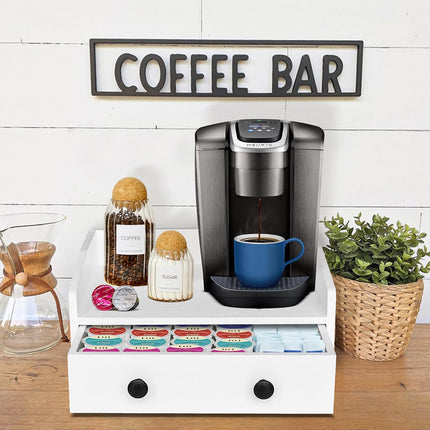 Coffee Drawer Style Storage Box Wooden Large Capacity for Accessories Storage