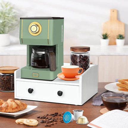 Coffee Drawer Style Storage Box Wooden Large Capacity for Accessories Storage