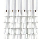 White Shower Curtain Waterproof Mildew-Resistant with Hooks for Bathroom Use