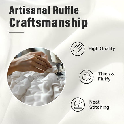 White Shower Curtain Waterproof Mildew-Resistant with Hooks for Bathroom Use