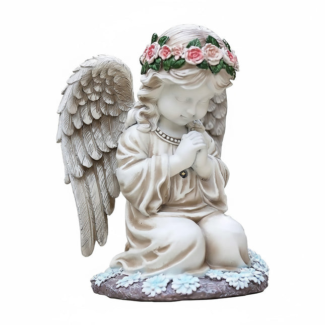 Solar Powered Angel Garden Statue Waterproof Outdoor Decoration Garden Yard Use