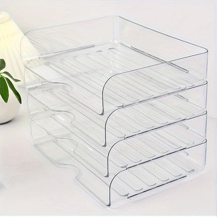 File Storage Box Set 4 Tier Stackable Desktop Organizer for School Office Desk