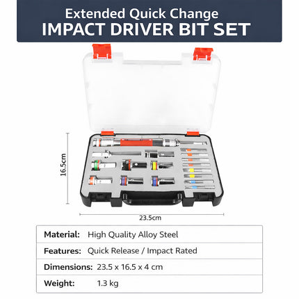 17PCS Extended Impact Wrench Set Multi Function Socket Adapter for Car Repair