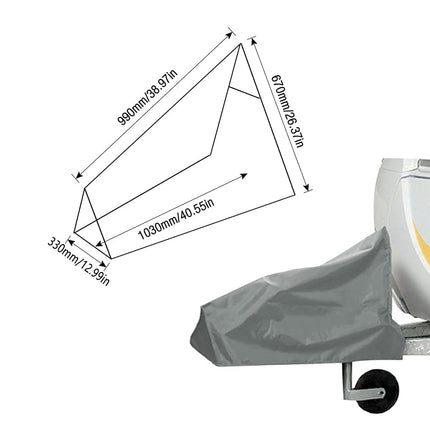 Caravan Coupling Cover Oxford Trailer Hitch A Frame Waterproof UV 1030 x 670mm