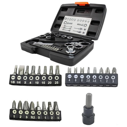 36PCS Flex Head Ratchet Wrench Set Standard Combination Spanner Car Repair Use