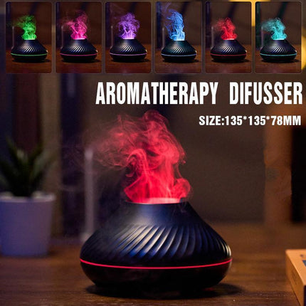 Flame Essential Oil Diffuser,Air Diffuser,Ultrasonic Aromatherapy Air Humidifier - Aimall