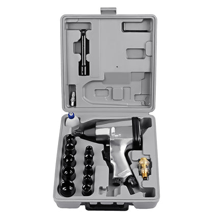 17PCS Industrial Impact Wrench 1/2 Inch High Torque with Sockets Case Car Repair