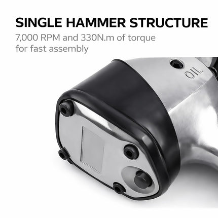 17PCS Industrial Impact Wrench 1/2 Inch High Torque with Sockets Case Car Repair