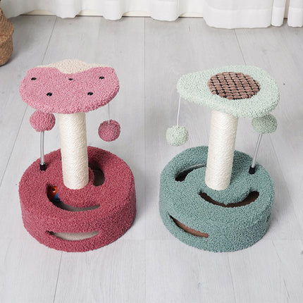 Cat Climbing Toy Small Jump Platform with Claw Scratching Board for Kittens Play