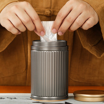 4PCS Tea Storage Container Portable Tea Sealed Jar Home Office Empty Tea Can