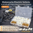 380PCS Motorcycle Electric Vehicle Wire Connector Kit 2/3/4/6 Pin 2.8mm Terminal