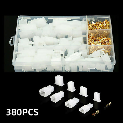 380PCS Motorcycle Electric Vehicle Wire Connector Kit 2/3/4/6 Pin 2.8mm Terminal
