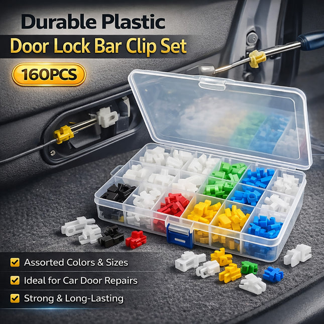 160pcs Plastic Car Door Clip Set Auto Interior Panel Repair Replacement