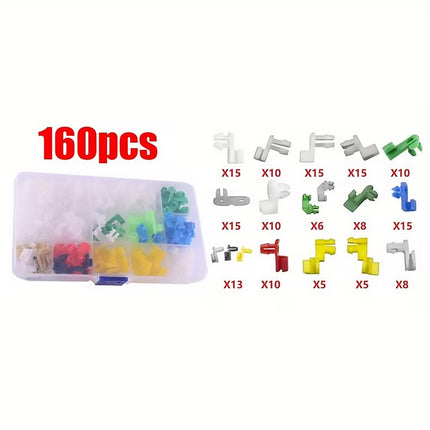 160pcs Plastic Car Door Clip Set Auto Interior Panel Repair Replacement