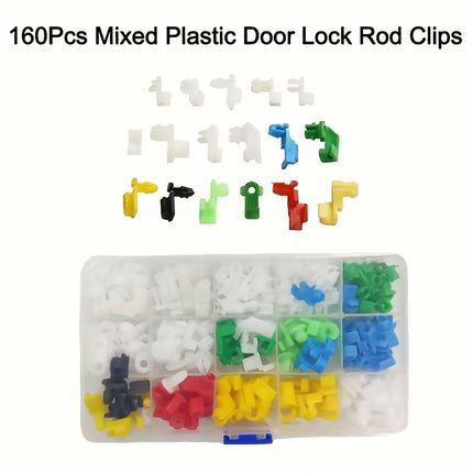 160pcs Plastic Car Door Clip Set Auto Interior Panel Repair Replacement