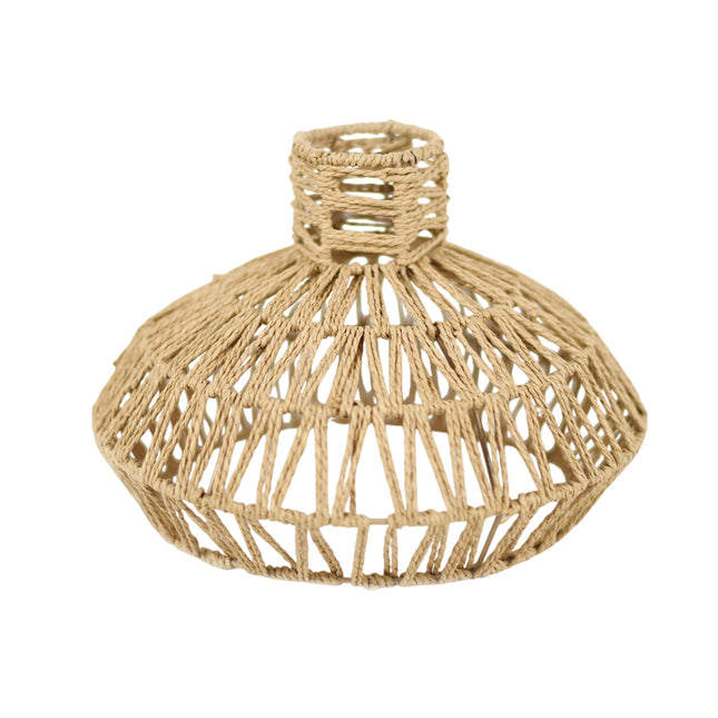 Natural Paper Rope Woven Lampshade 30x21cm Rattan Style Pendant Light Shade