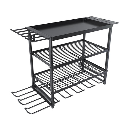 Wall-Mounted Tool Storage Rack Durable Space Saving for Garage Workshop Storage