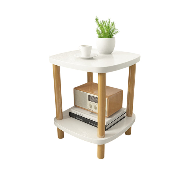 Small Coffee Table Simple Two Layer Mini Table Living Room Side Table Compact