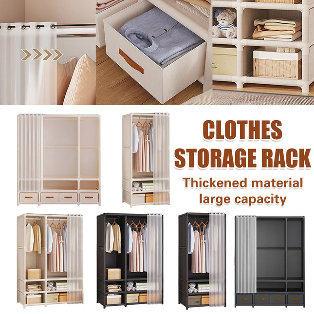 Multi-Function Clothes Storage Rack for Home Bedroom Space Saving Durable