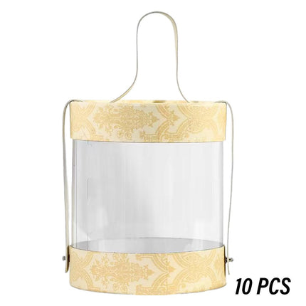 Portable Transparent Hug Bucket Dessert Cookie Boxes 10pcs Gift Candy Storage