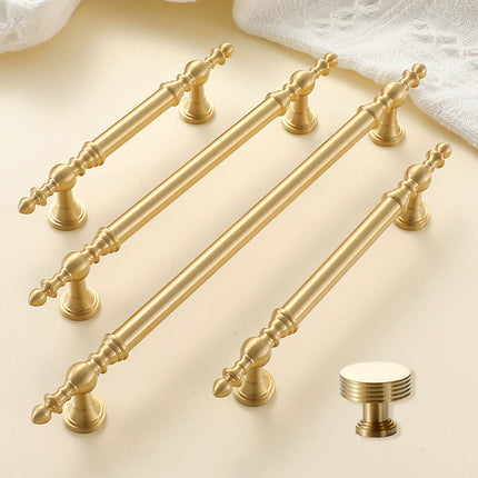 Copper Closet Door Puller 5 Sizes Light Luxury Full Copper Solid Handle Knob